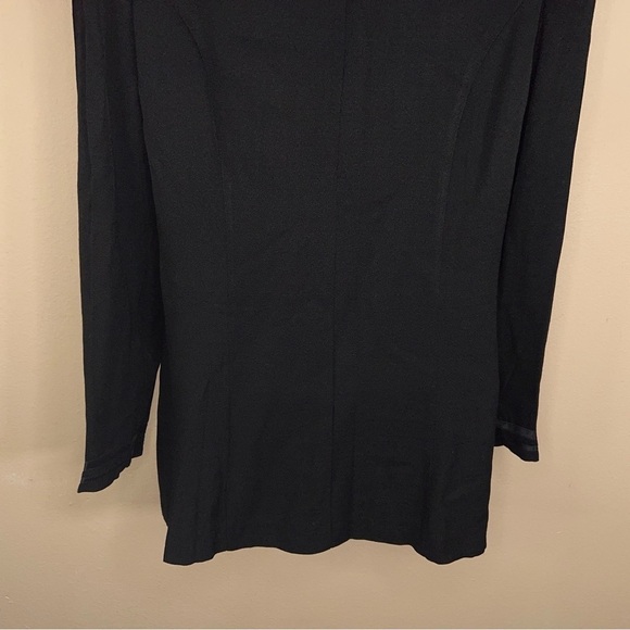 VINTAGE MICHAEL BLAKE 8 PETITE BLACK BLAZER TOP BLOUSE LONG SLEEVE - Picture 8 of 11